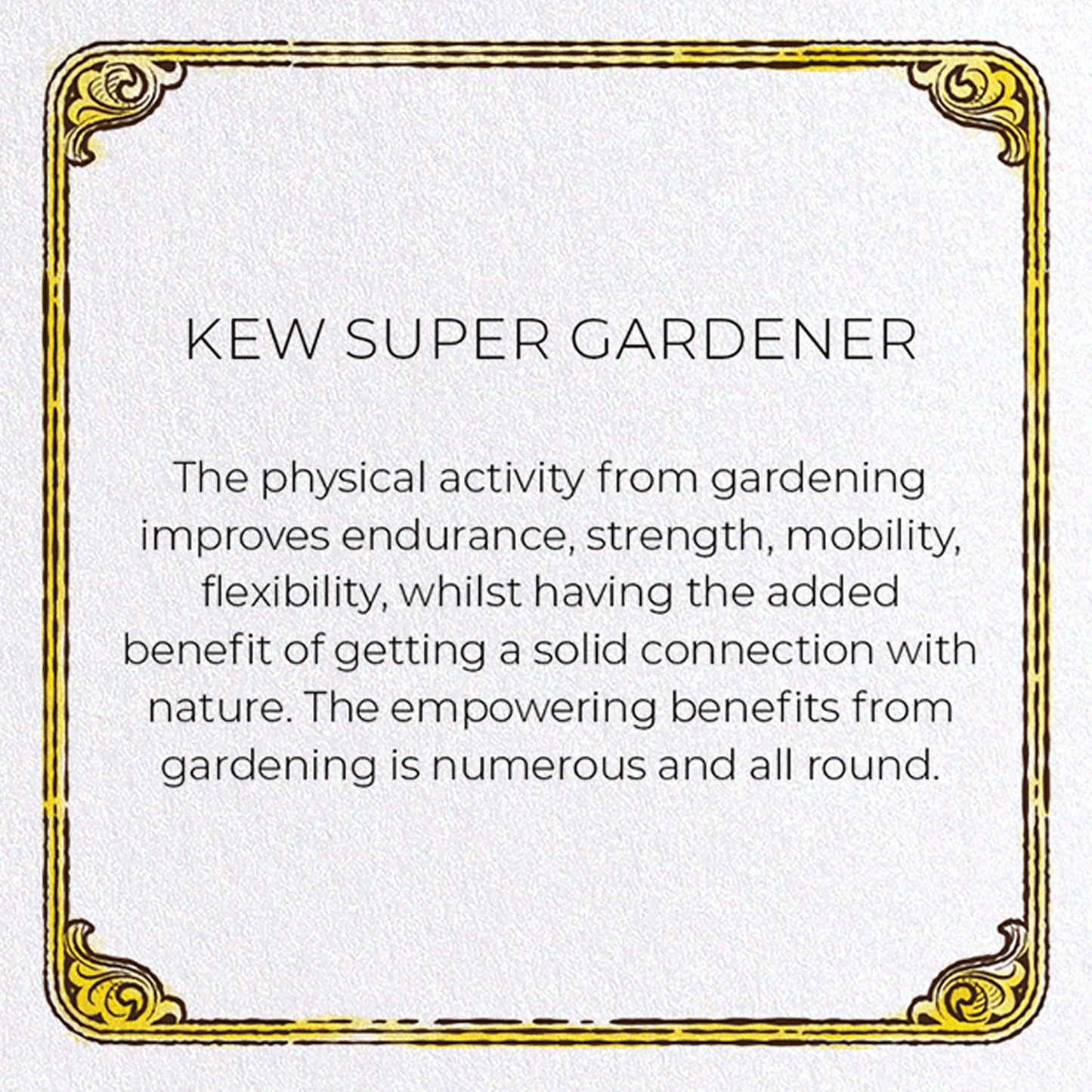 KEW SUPER GARDENER: Bespoke Greeting Card