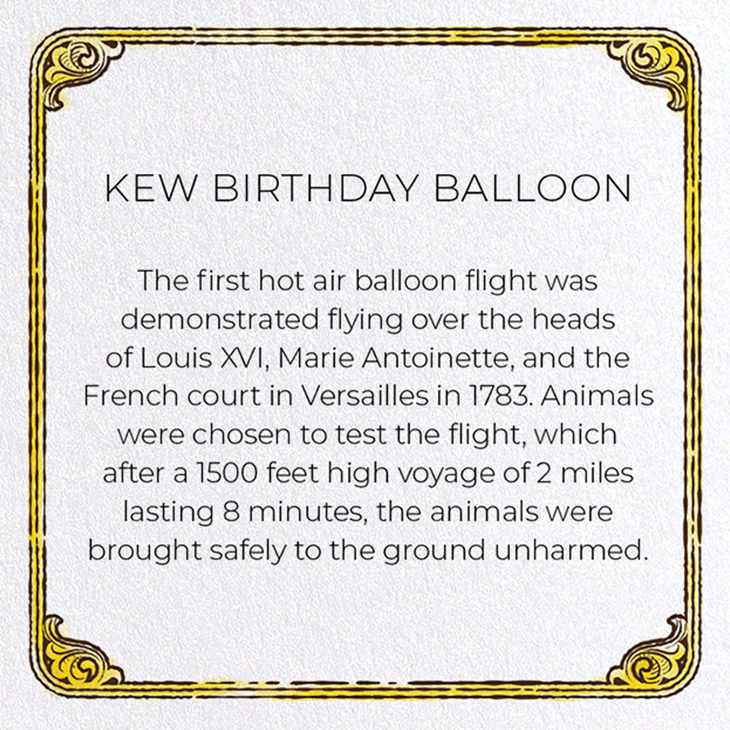 KEW BIRTHDAY BALLOON: Bespoke Greeting Card