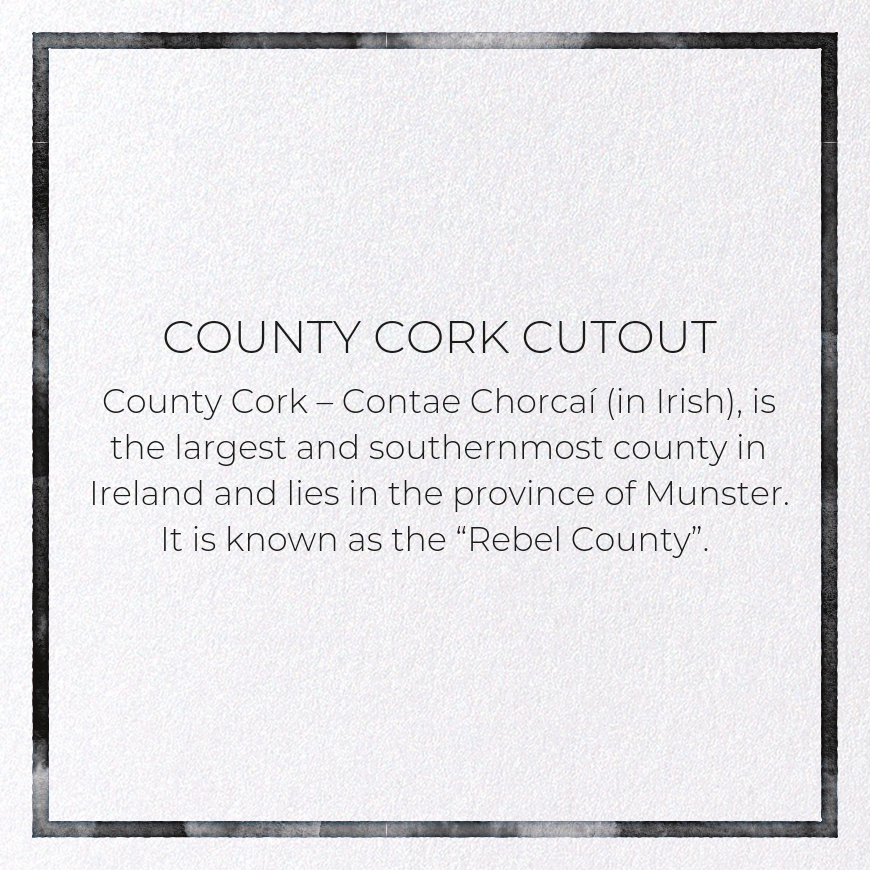 COUNTY CORK CUTOUT: Bespoke Greeting Card