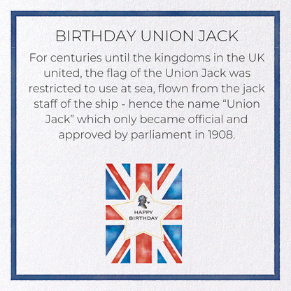 BIRTHDAY UNION JACK: Bespoke Greeting Card