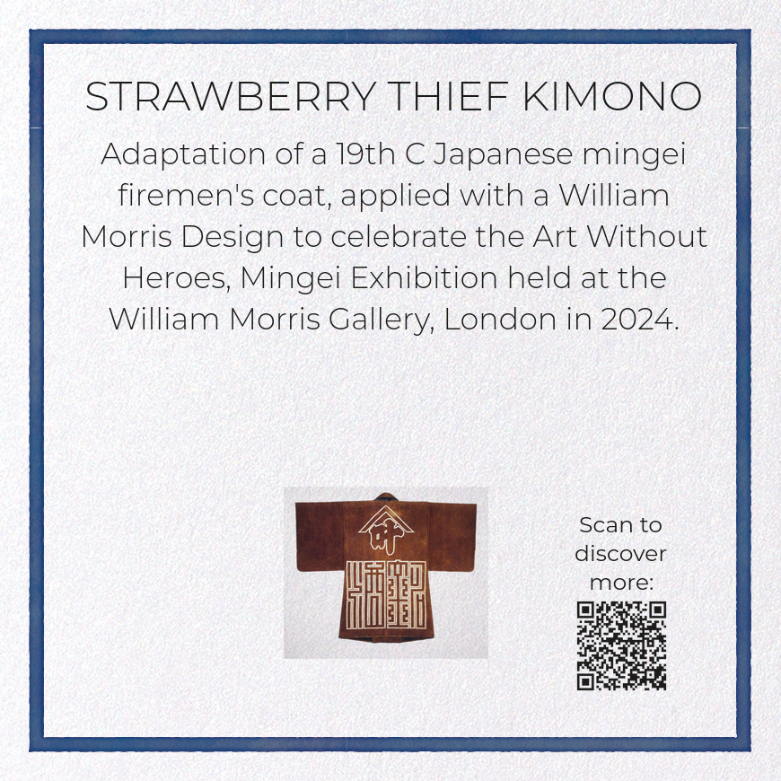 STRAWBERRY THIEF KIMONO: Bespoke Greeting Card