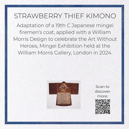 STRAWBERRY THIEF KIMONO: Bespoke Greeting Card