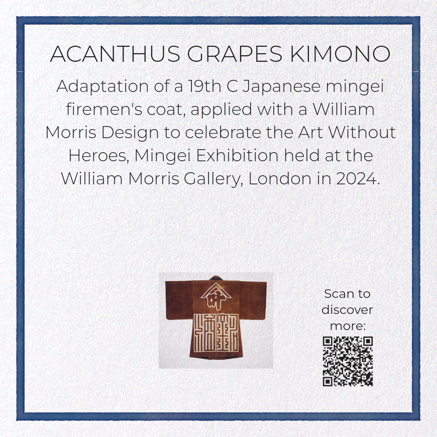 ACANTHUS GRAPES KIMONO: Bespoke Greeting Card