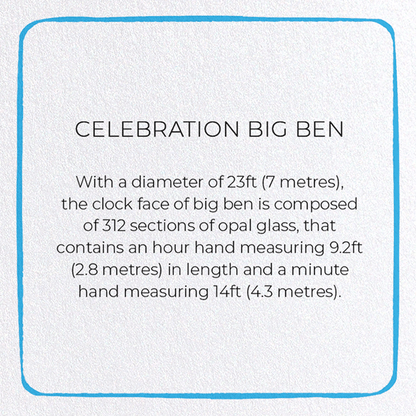 CELEBRATION BIG BEN: Colourblock Greeting Card