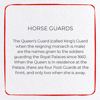 HORSE GUARDS: Colourblock Greeting Card