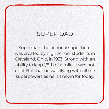 SUPER DAD: Colourblock Greeting Card