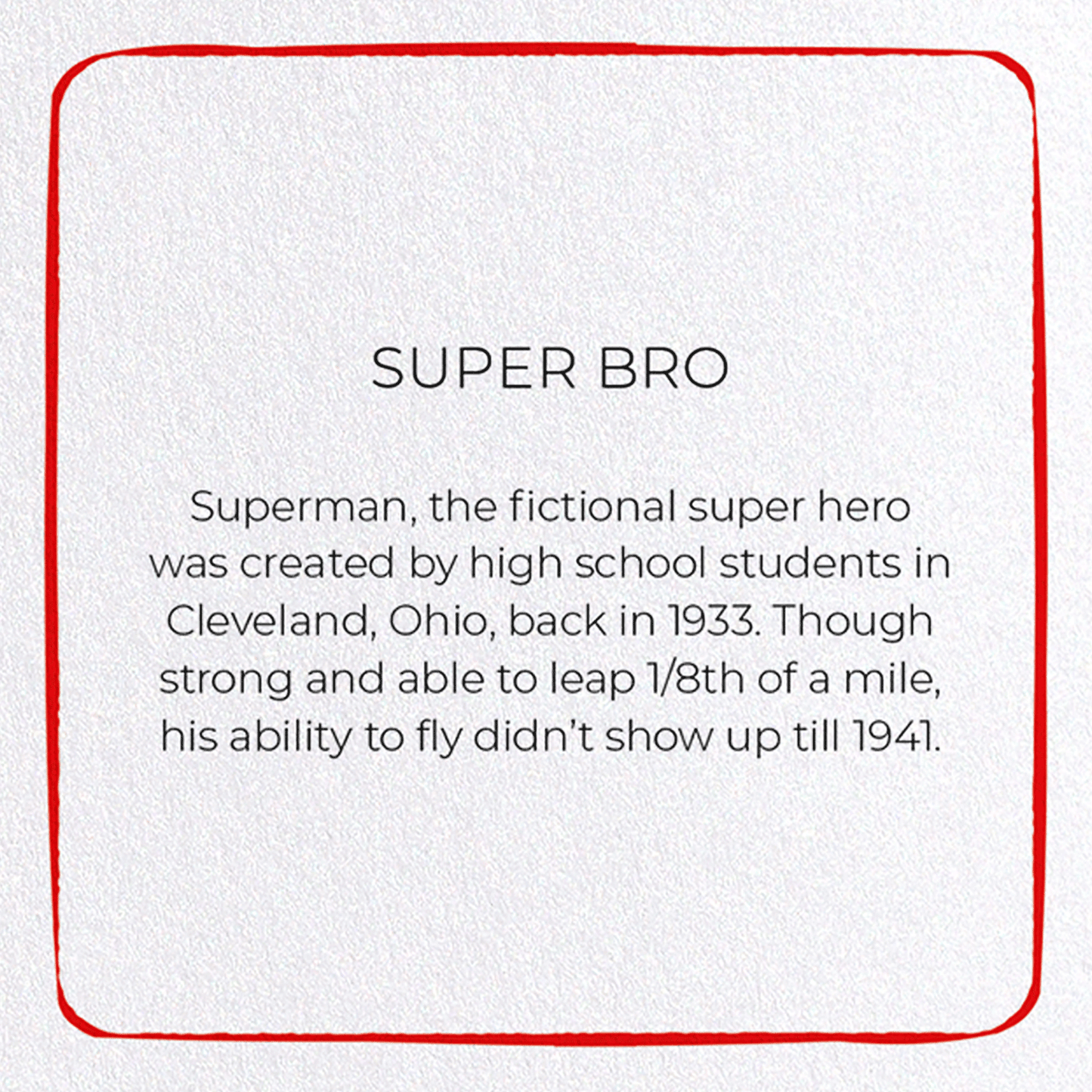 SUPER BRO: Colourblock Greeting Card