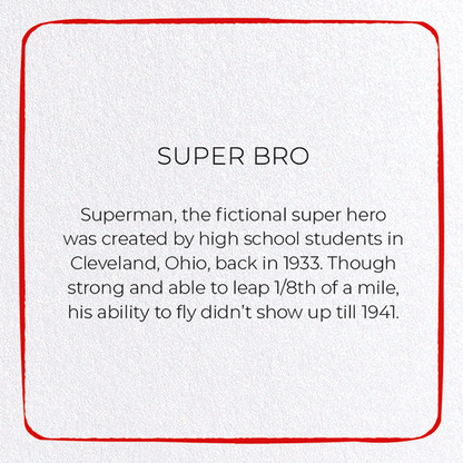 SUPER BRO: Colourblock Greeting Card