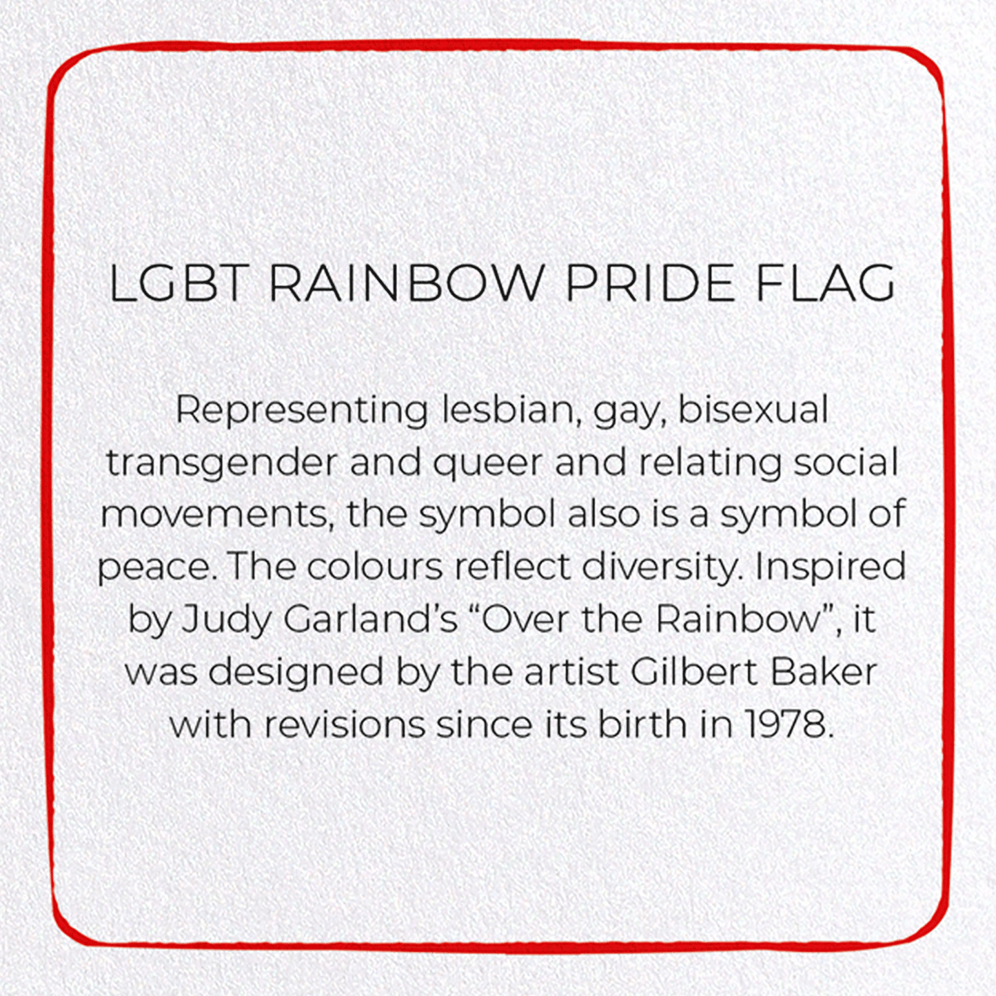 LGBT RAINBOW PRIDE FLAG: Colourblock Greeting Card