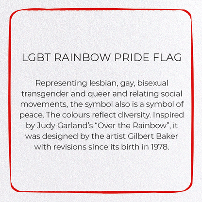 LGBT RAINBOW PRIDE FLAG: Colourblock Greeting Card