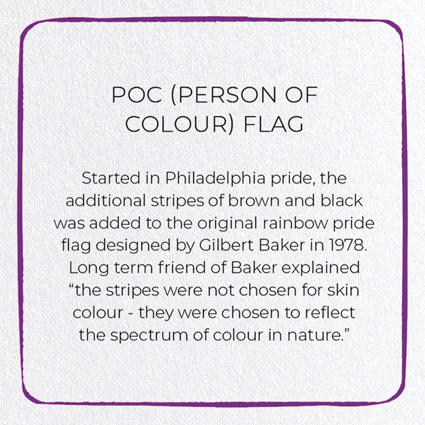 POC (PERSON OF COLOUR) FLAG: Colourblock Greeting Card