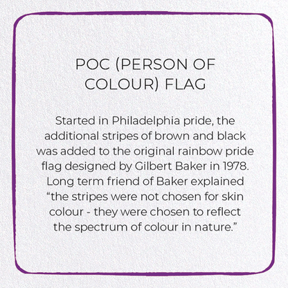 POC (PERSON OF COLOUR) FLAG: Colourblock Greeting Card