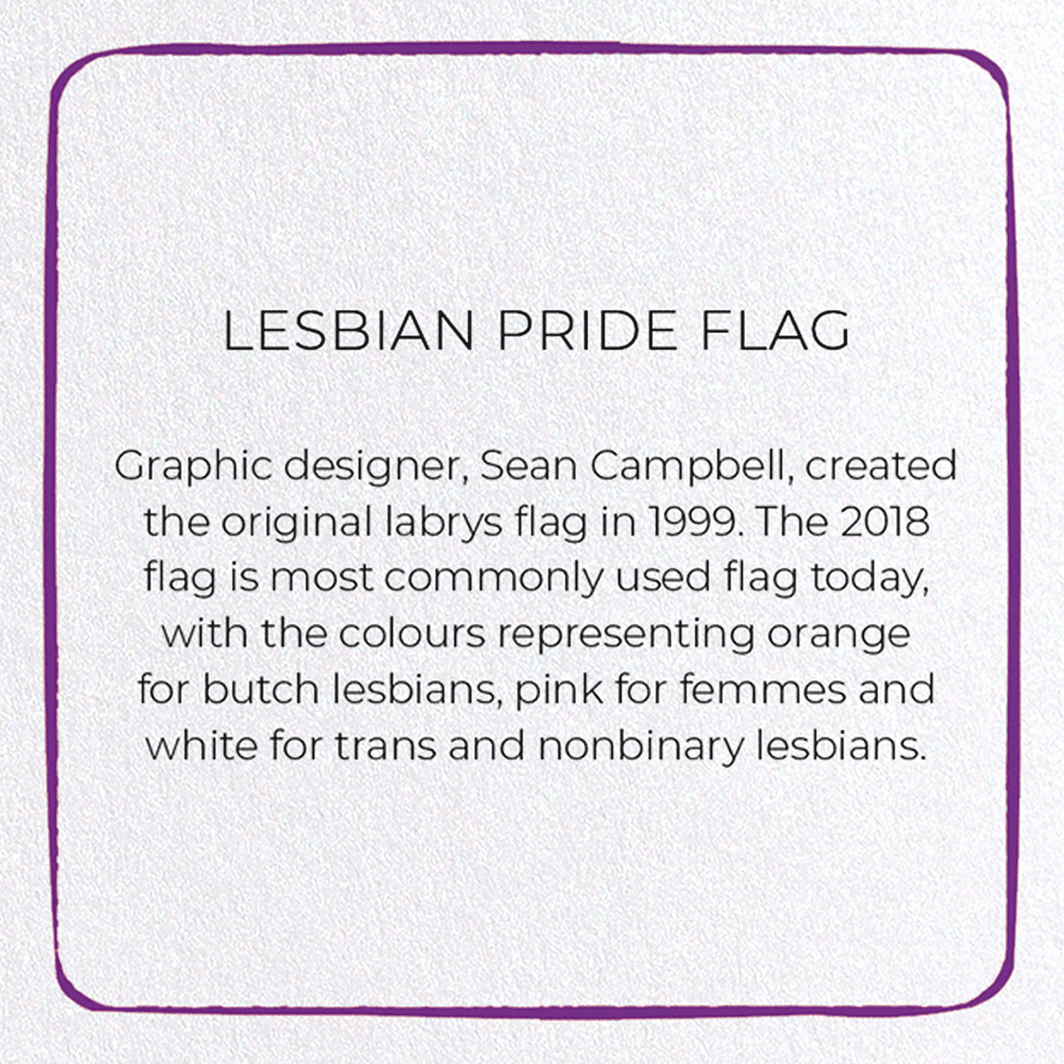 LESBIAN PRIDE FLAG: Colourblock Greeting Card