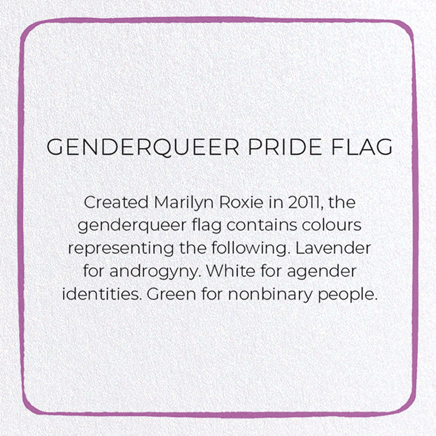 GENDERQUEER PRIDE FLAG: Colourblock Greeting Card