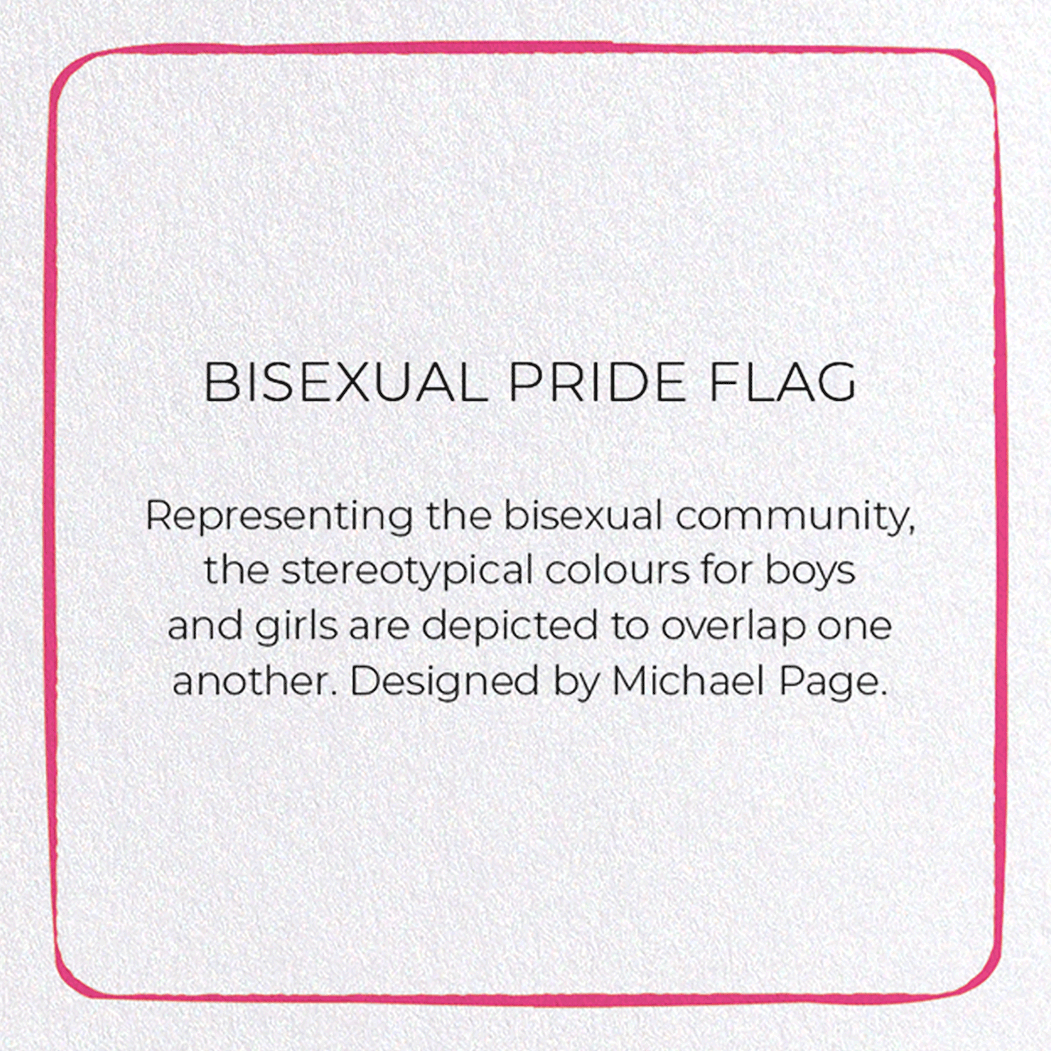 BISEXUAL PRIDE FLAG: Colourblock Greeting Card