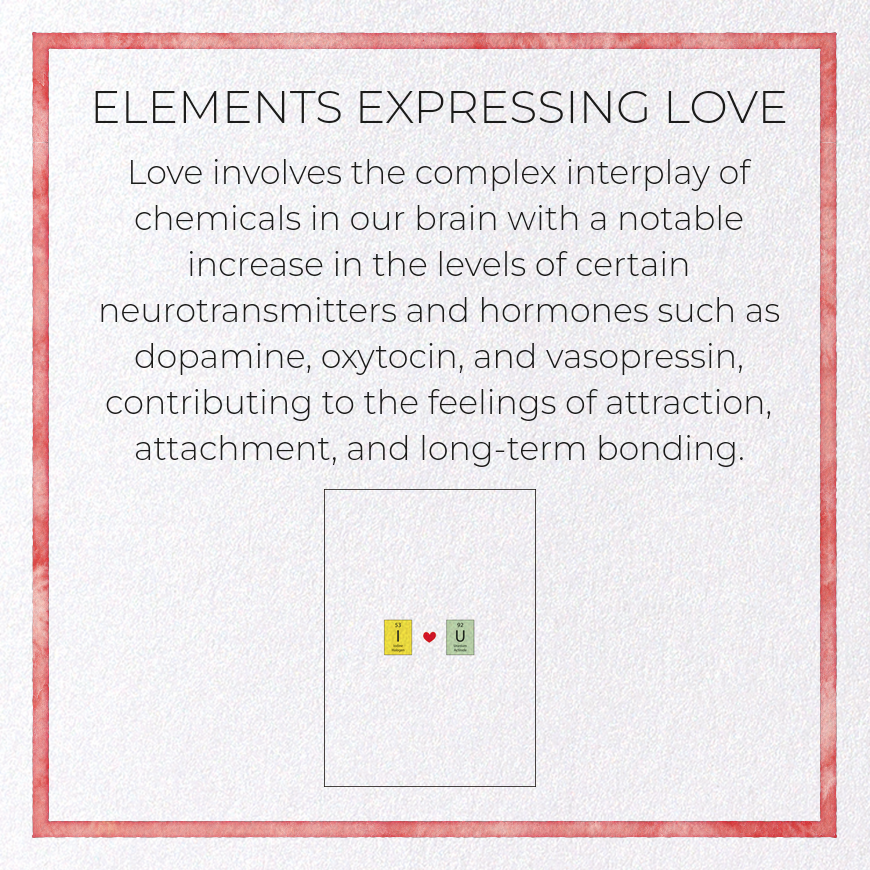 ELEMENTS EXPRESSING LOVE: Colourblock Greeting Card