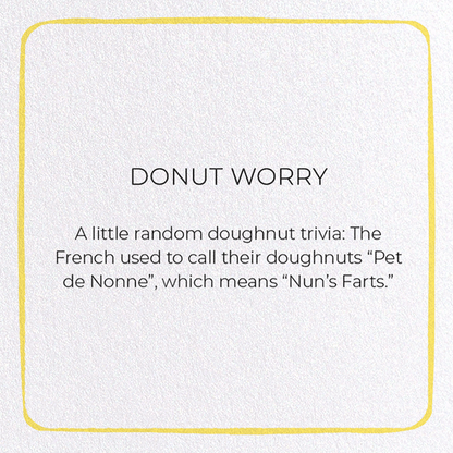 DONUT WORRY: Colourblock Greeting Card