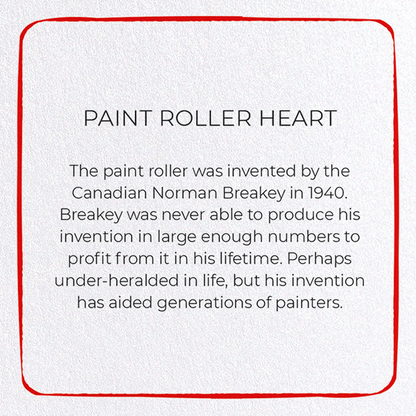 PAINT ROLLER HEART: Colourblock Greeting Card