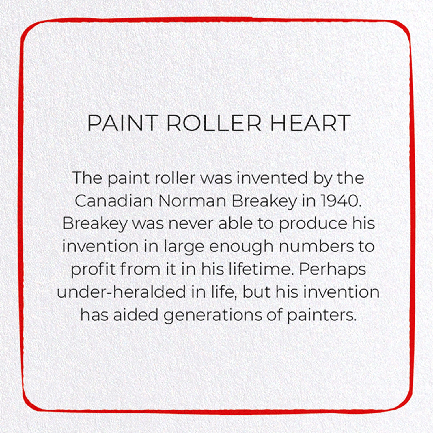 PAINT ROLLER HEART: Colourblock Greeting Card