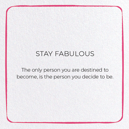 STAY FABULOUS: Colourblock Greeting Card