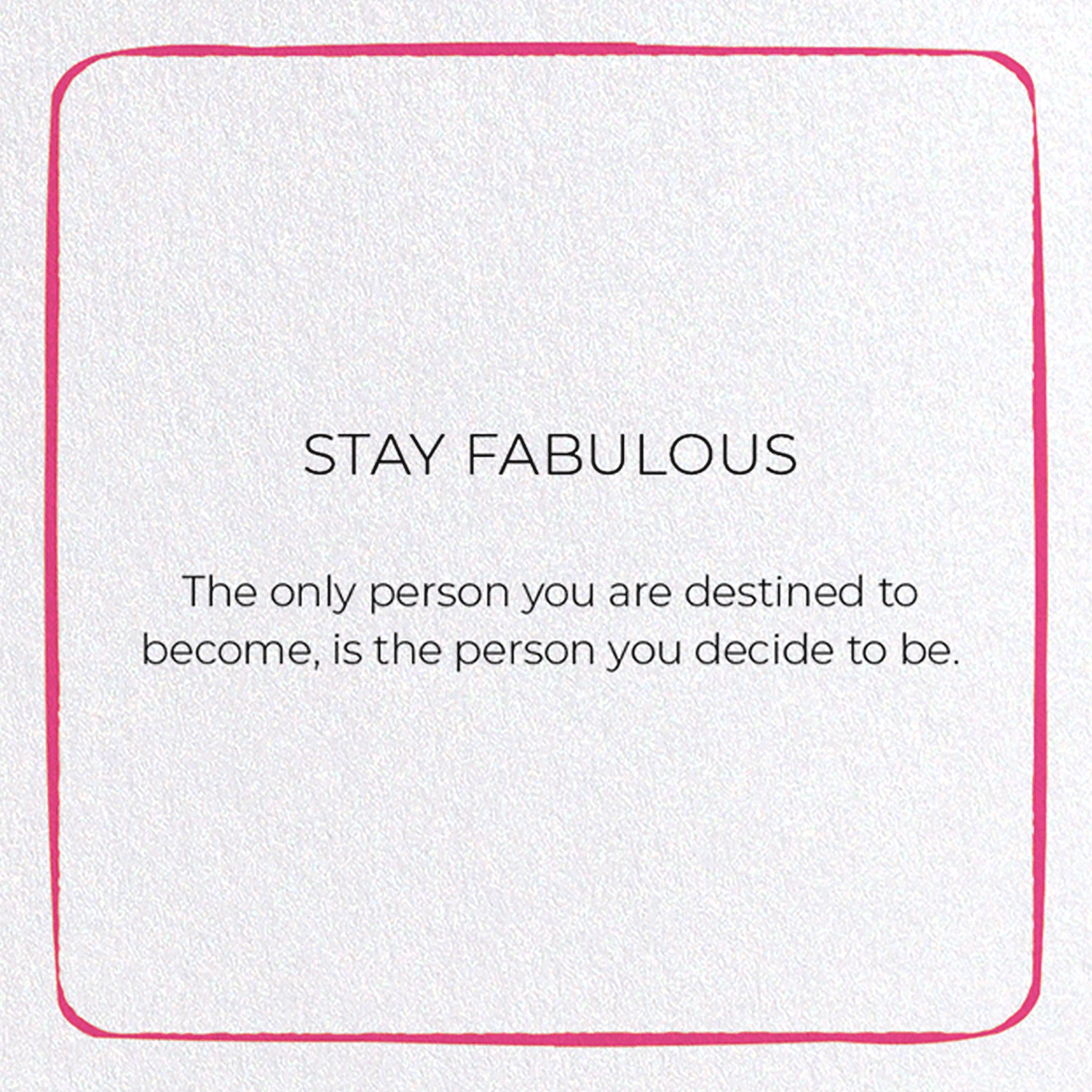 STAY FABULOUS: Colourblock Greeting Card
