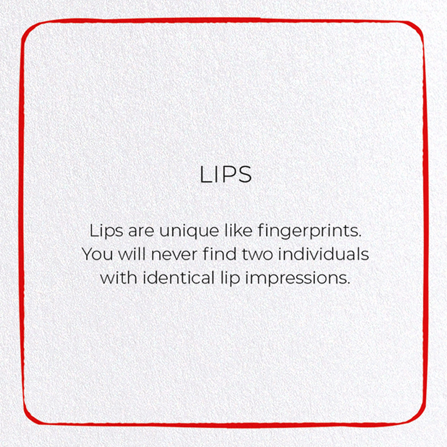 LIPS: Colourblock Greeting Card