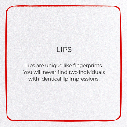 LIPS: Colourblock Greeting Card