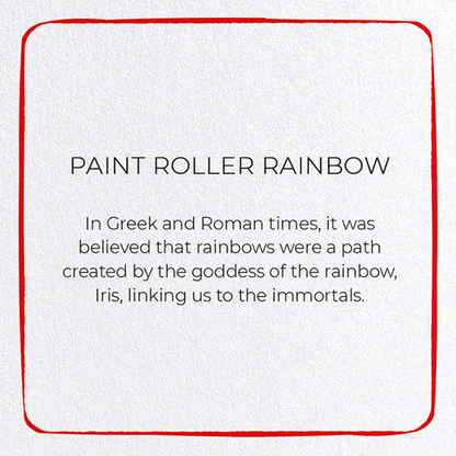 PAINT ROLLER RAINBOW: Colourblock Greeting Card