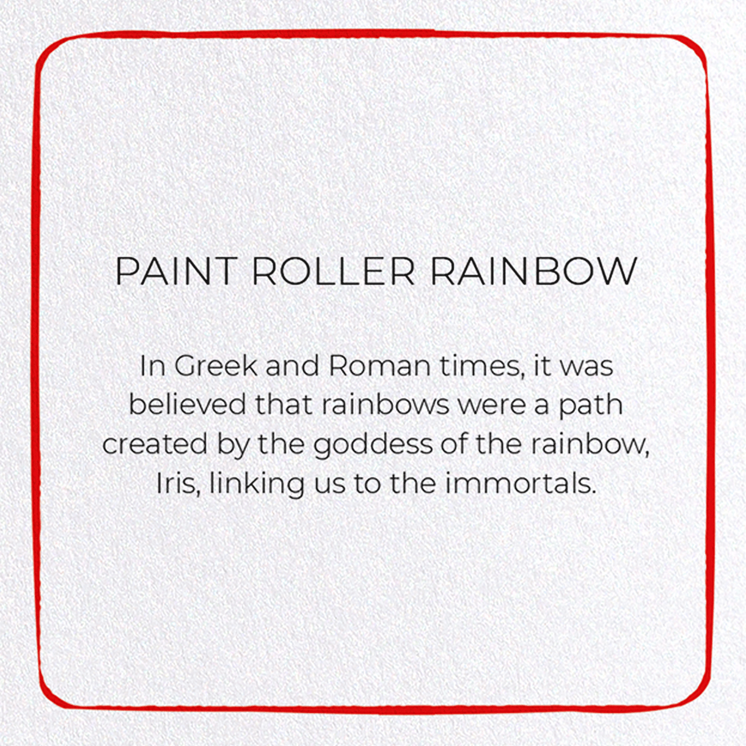 PAINT ROLLER RAINBOW: Colourblock Greeting Card