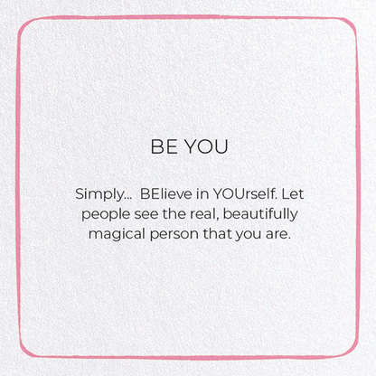 BE YOU: Colourblock Greeting Card