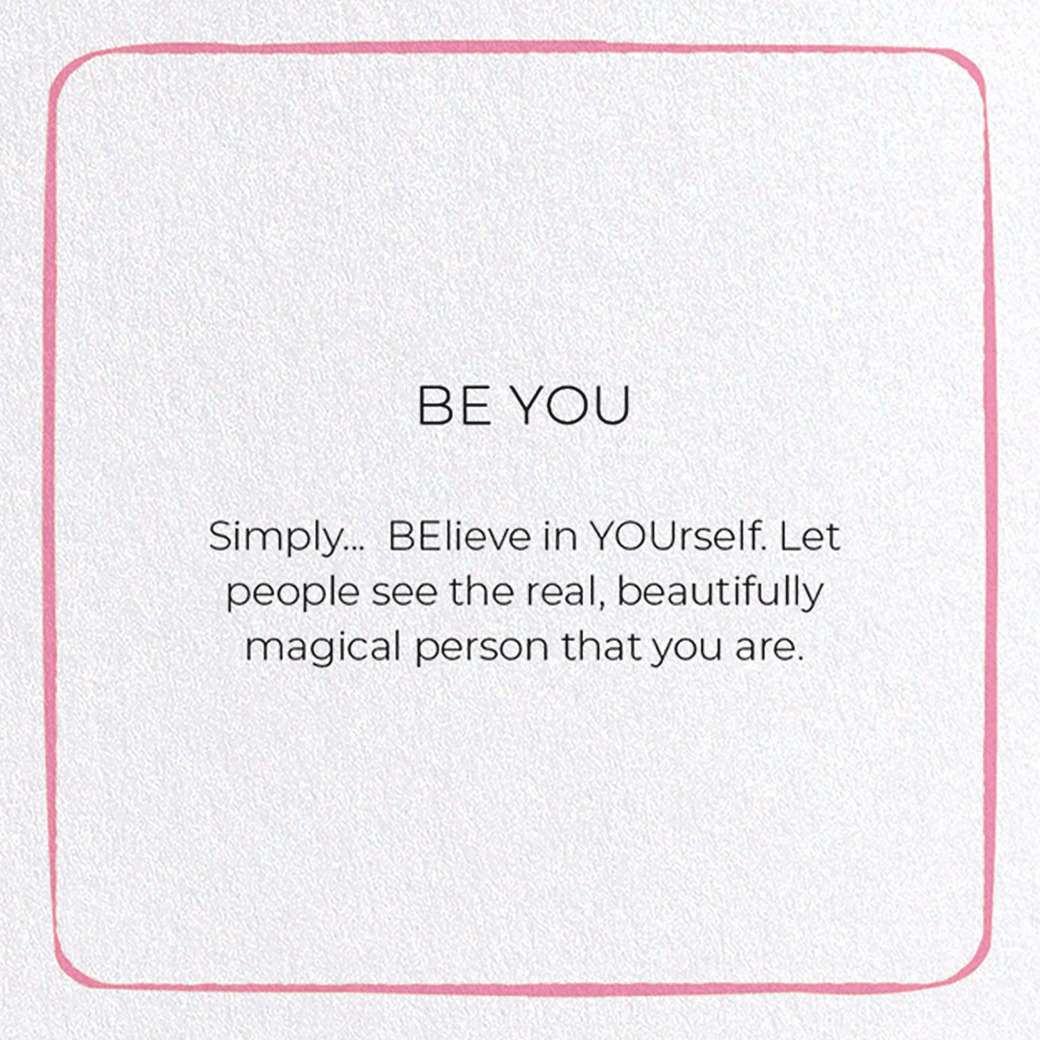 BE YOU: Colourblock Greeting Card