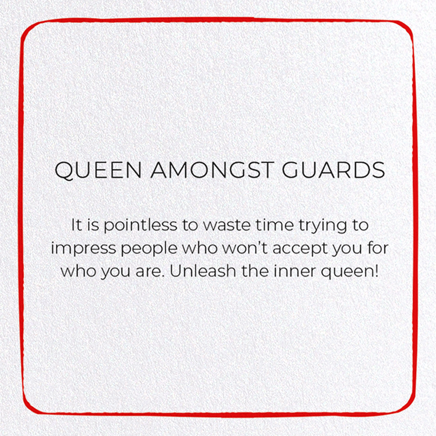 QUEEN AMONGST GUARDS: Colourblock Greeting Card