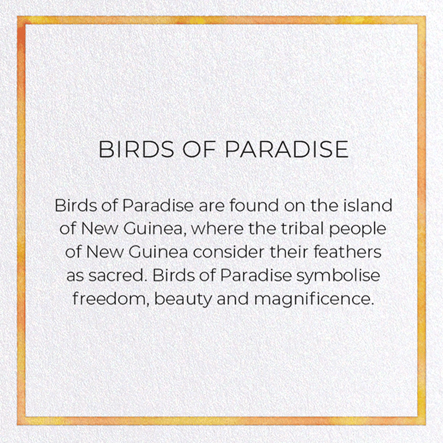 BIRDS OF PARADISE: Painting Greeting Card