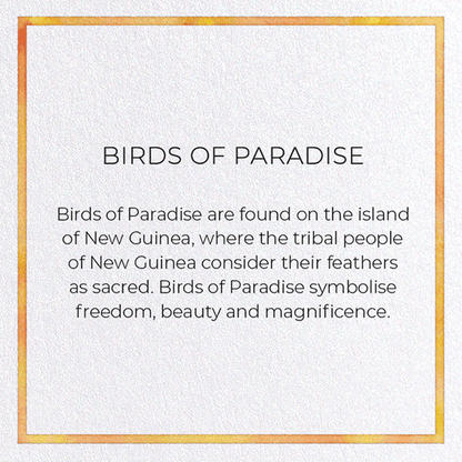 BIRDS OF PARADISE: Painting Greeting Card