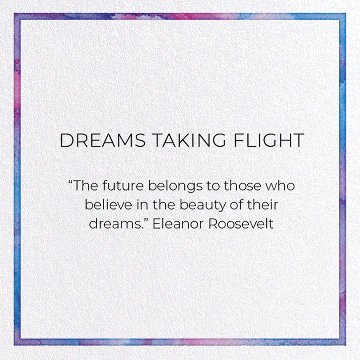 DREAMS TAKING FLIGHT: Watercolour Greeting Card