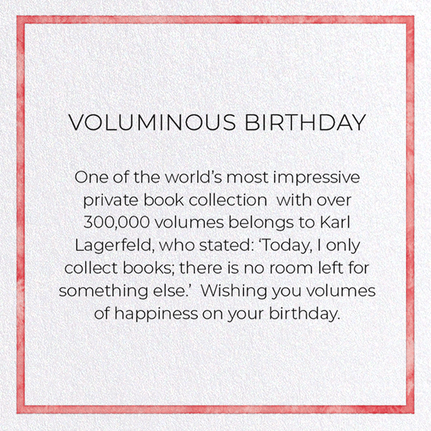 VOLUMINOUS BIRTHDAY: Watercolour Greeting Card