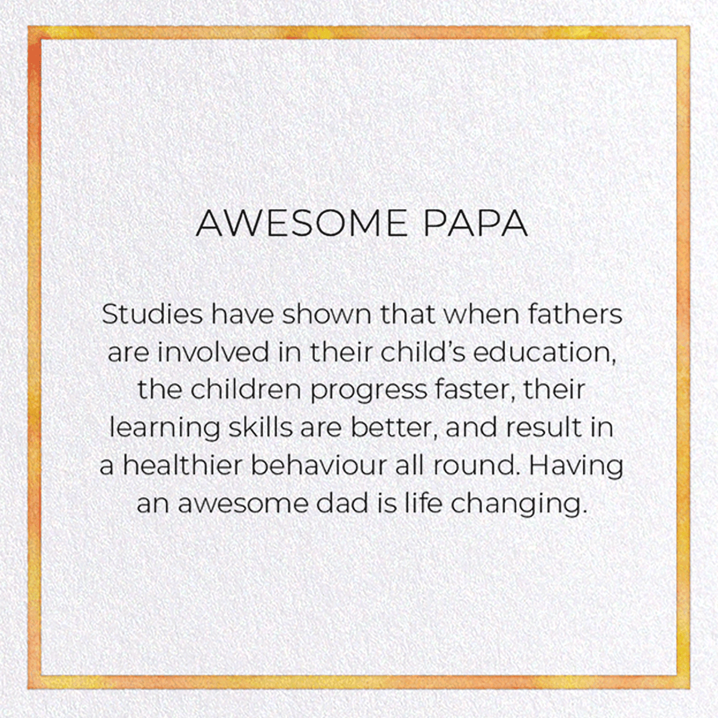 AWESOME PAPA: Watercolour Greeting Card