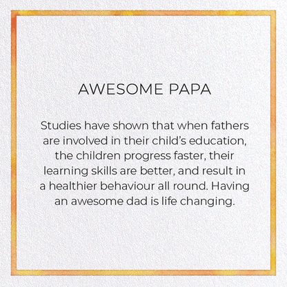 AWESOME PAPA: Watercolour Greeting Card