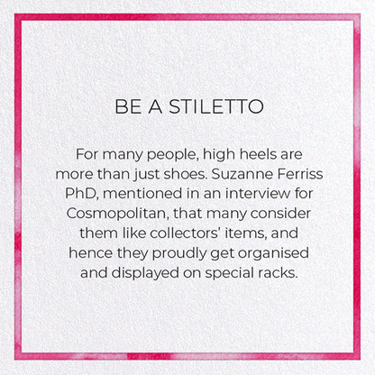 BE A STILETTO: Watercolour Greeting Card