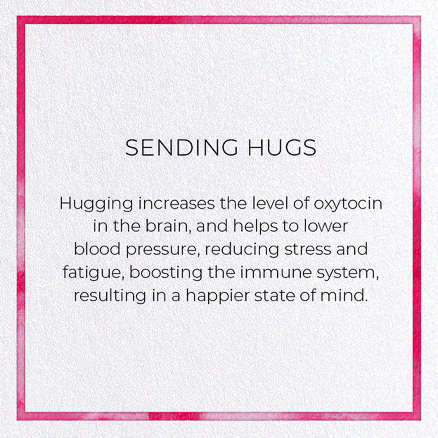 SENDING HUGS: Watercolour Greeting Card