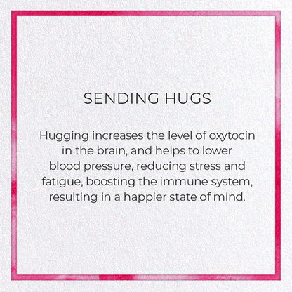 SENDING HUGS: Watercolour Greeting Card
