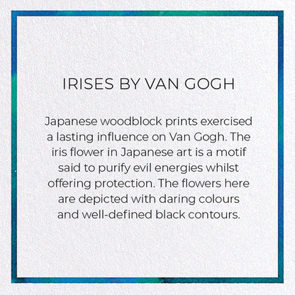 IRISES BY VAN GOGH: Painting Greeting Card