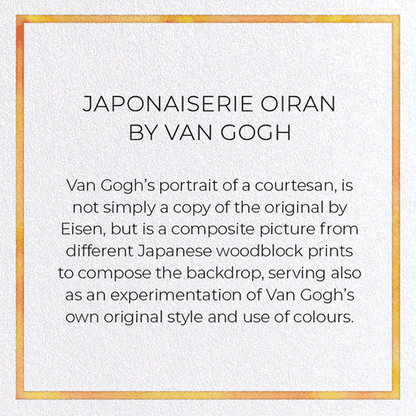 JAPONAISERIE OIRAN BY VAN GOGH: Painting Greeting Card