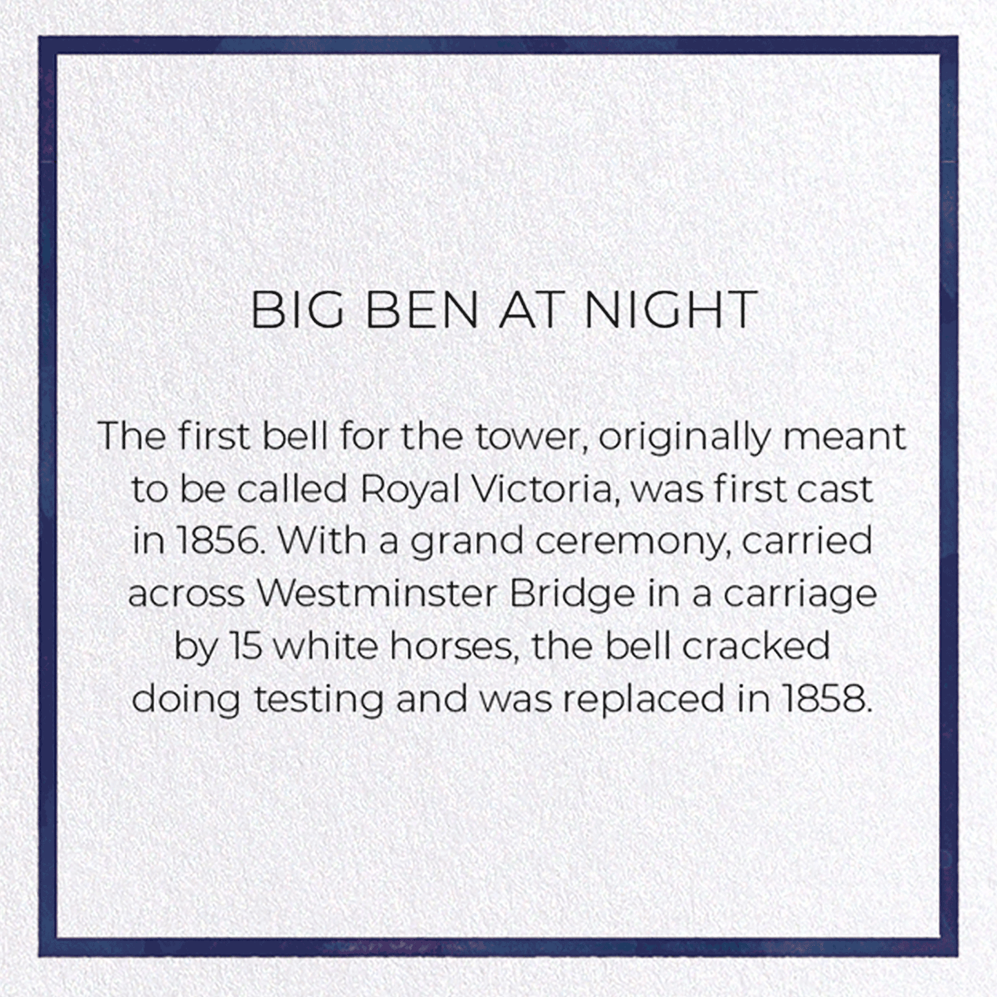BIG BEN AT NIGHT: Painting Greeting Card