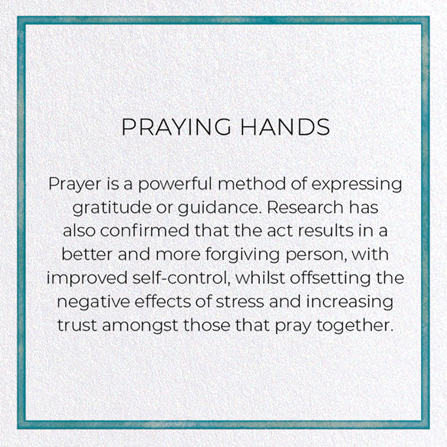 PRAYING HANDS: Painting Greeting Card