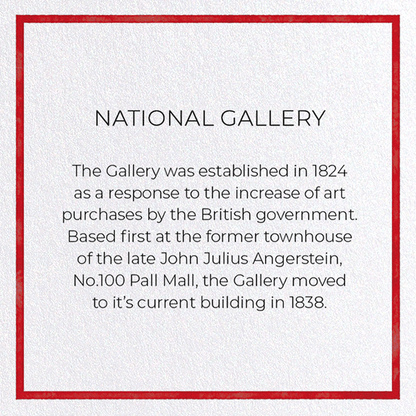 NATIONAL GALLERY: Painting Greeting Card
