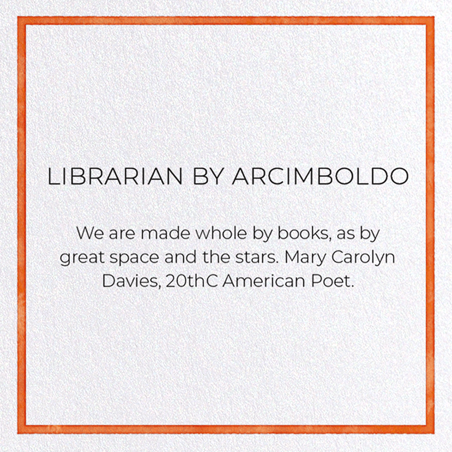 LIBRARIAN BY ARCIMBOLDO: Painting Greeting Card