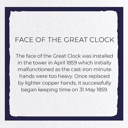 FACE OF THE GREAT CLOCK: Painting Greeting Card