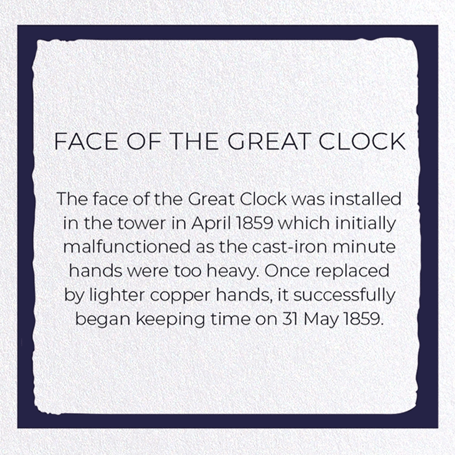 FACE OF THE GREAT CLOCK: Painting Greeting Card