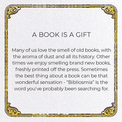 A BOOK IS A GIFT: Victorian Greeting Card